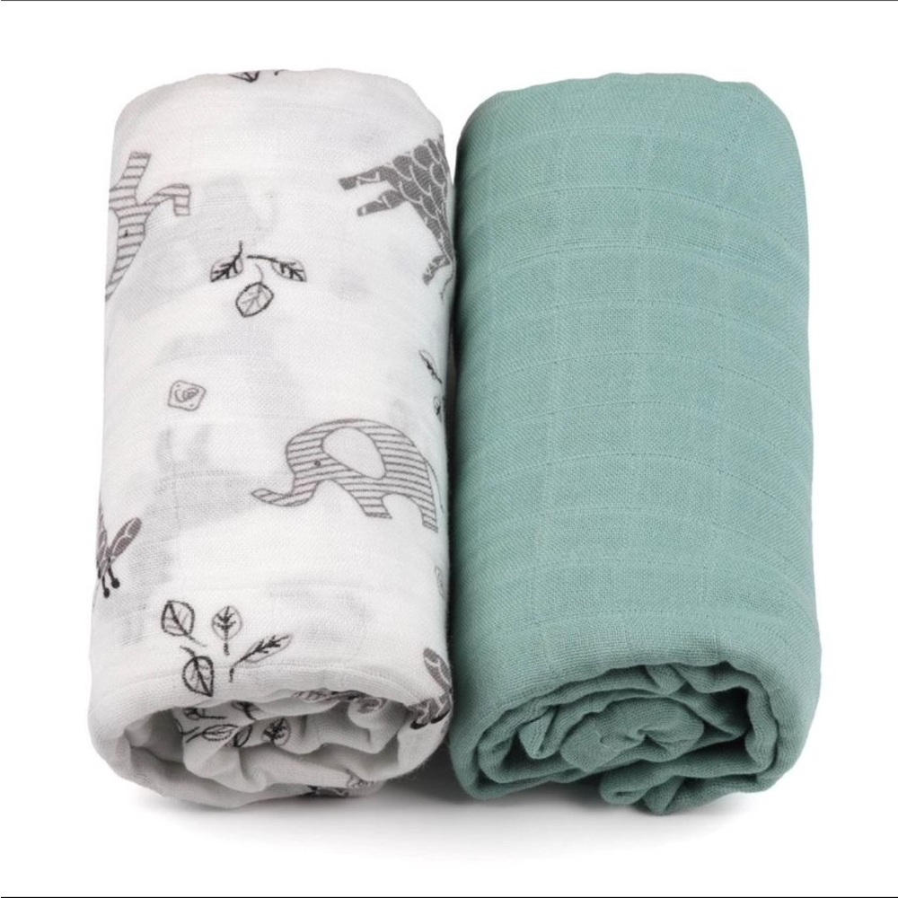 Muslin Baby Blankets Set of 2-Gender Neutral BRAND NEW in packaging